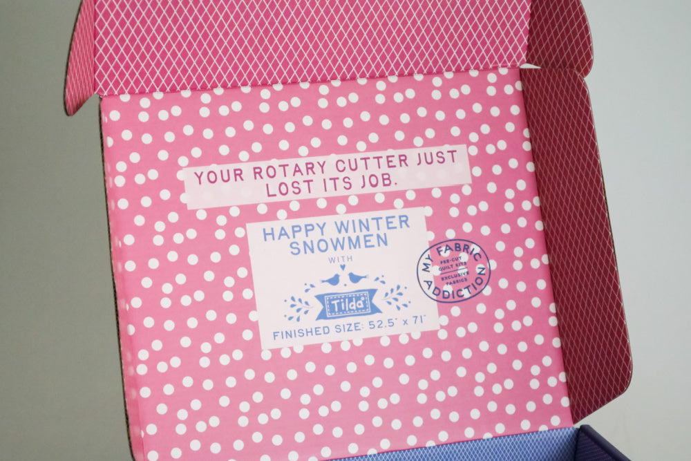 Tilda Happy Winter Snowman Precut Sew-Ready Quilt Kit