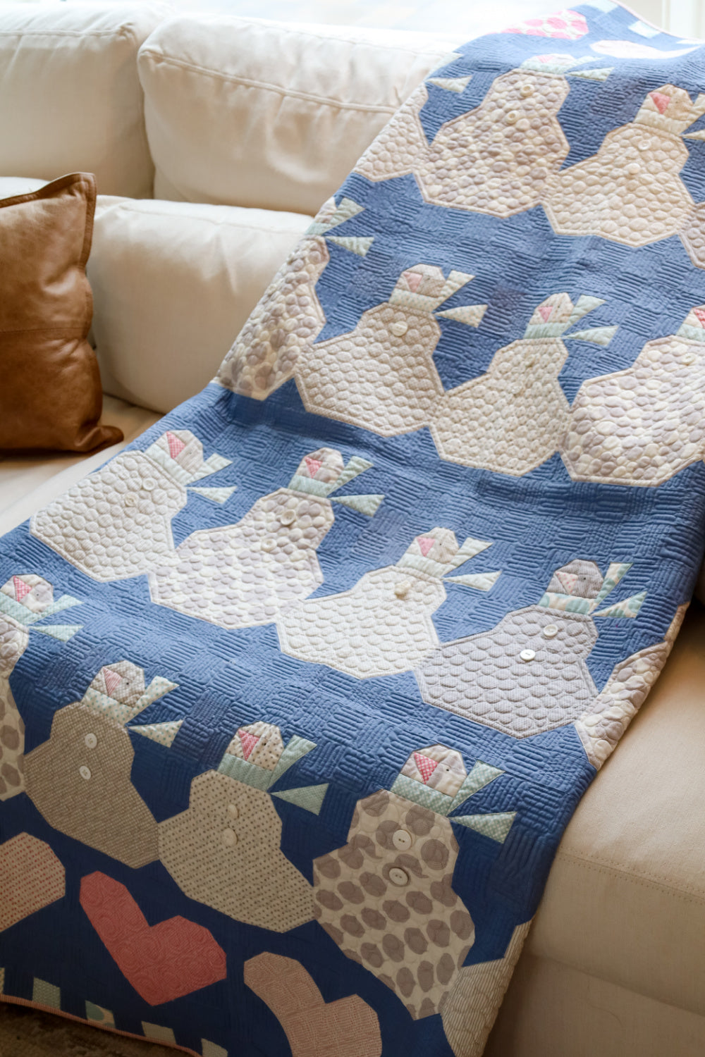 Tilda Happy Winter Snowman Precut Sew-Ready Quilt Kit