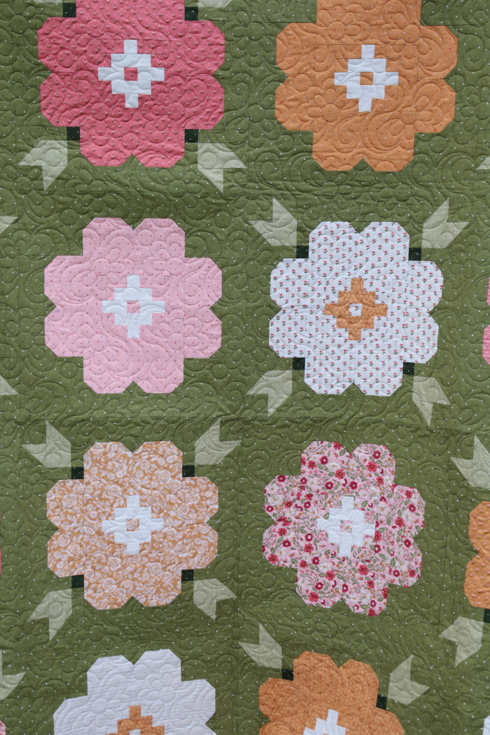 Vintage Blooms Pre-Cut Ready-To-Sew Quilt Kit Featuring Moda Wild Honey