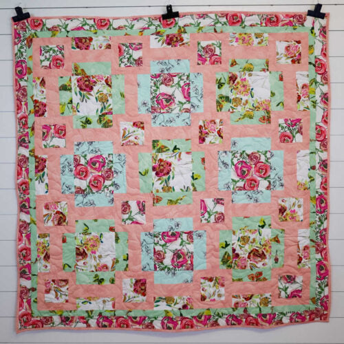 Watercolor In Sage Pre-Cut Sew-Ready Quilt Kit