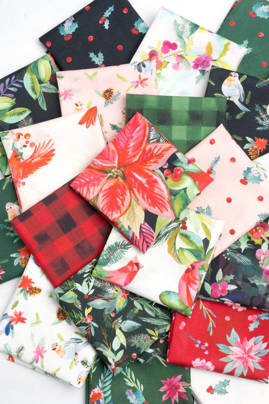 Love And Cheer Layer Cake® 21830LC Moda Precuts  pre-cut Layer Cake 10" squares quilt fabric by Amarilys Henderson Christmas Fabric