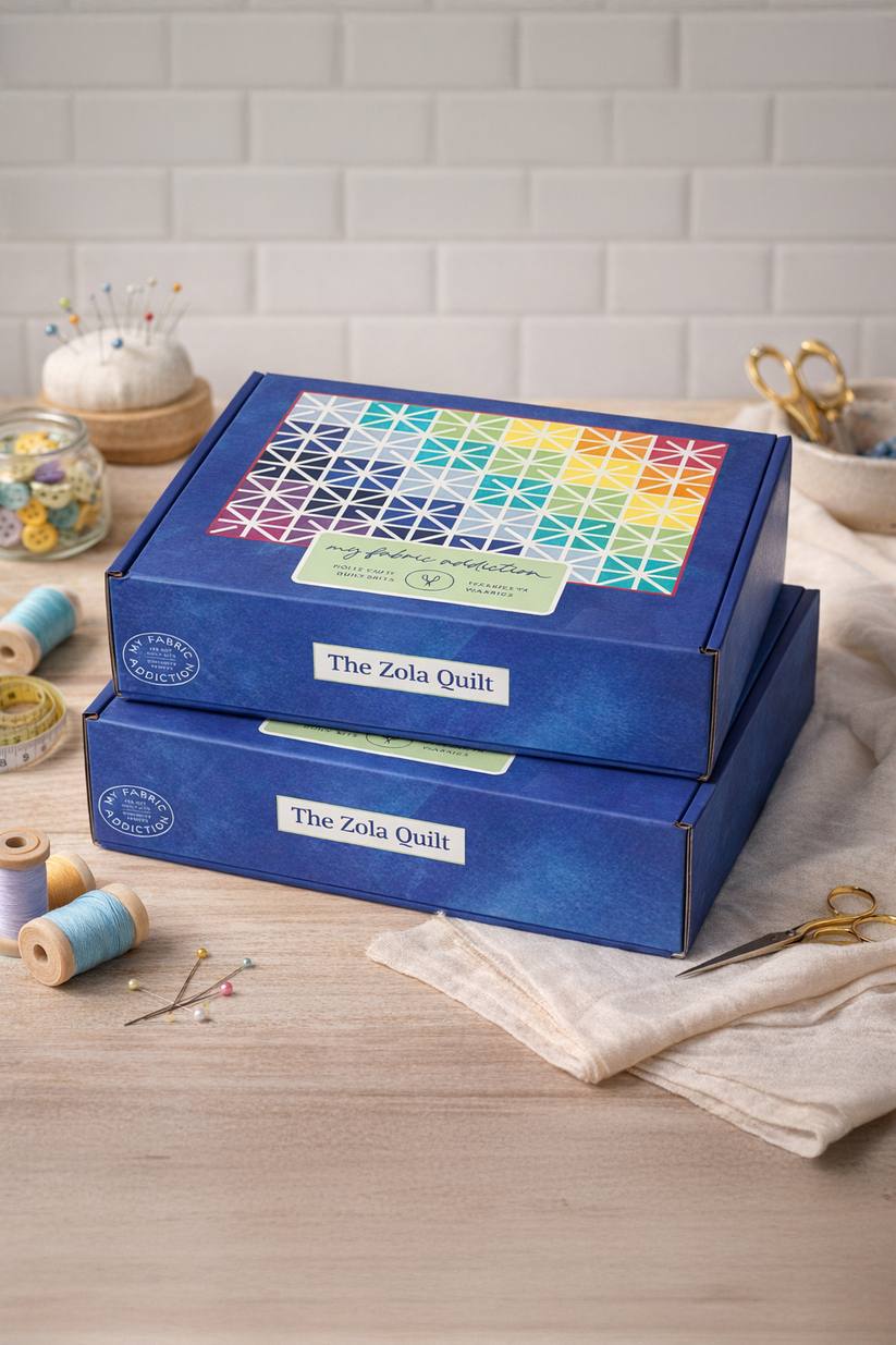 Moda Project Box Zola Moda Grunge - Pre-Cut Ready-To-Sew Quilt Kit (Backing Available ...